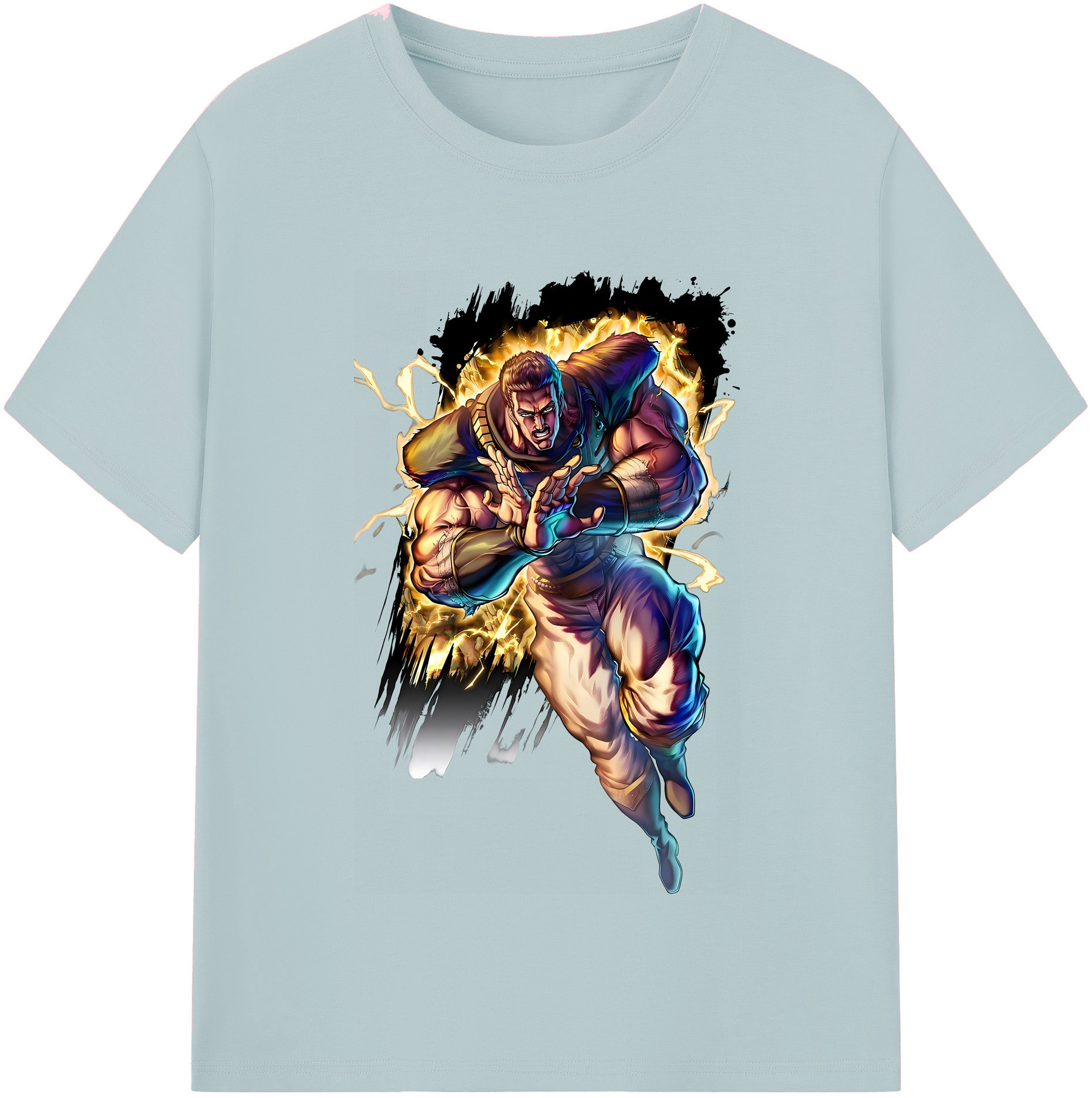 （画像用） 北斗の拳 Fist of the North Star 綿100％半袖Tシャツ（フロントプリント）
